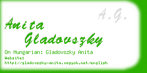 anita gladovszky business card